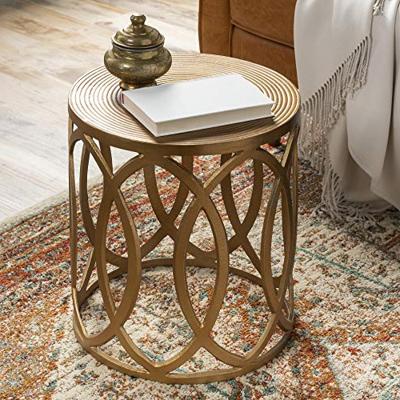 Artistic Weavers Baker Garden Stool, Brass - brass garden stools - B08TFXPNCB