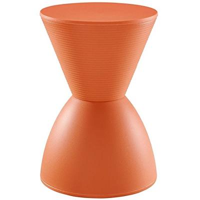 Modway Haste Contemporary Modern Hourglass Accent Stool in Orange - garden stools under $50 - B014A78IUC