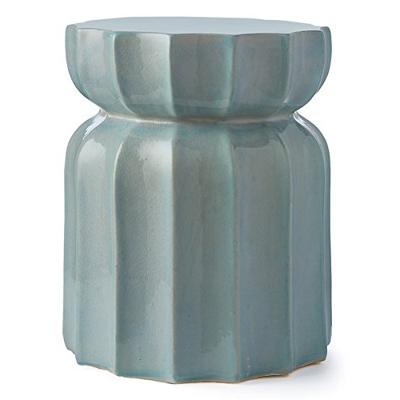 Napa Furniture Collection,Terra Cotta Harlequin Stool (Light Blue) - terra cotta garden stools - B09FCY1XPJ