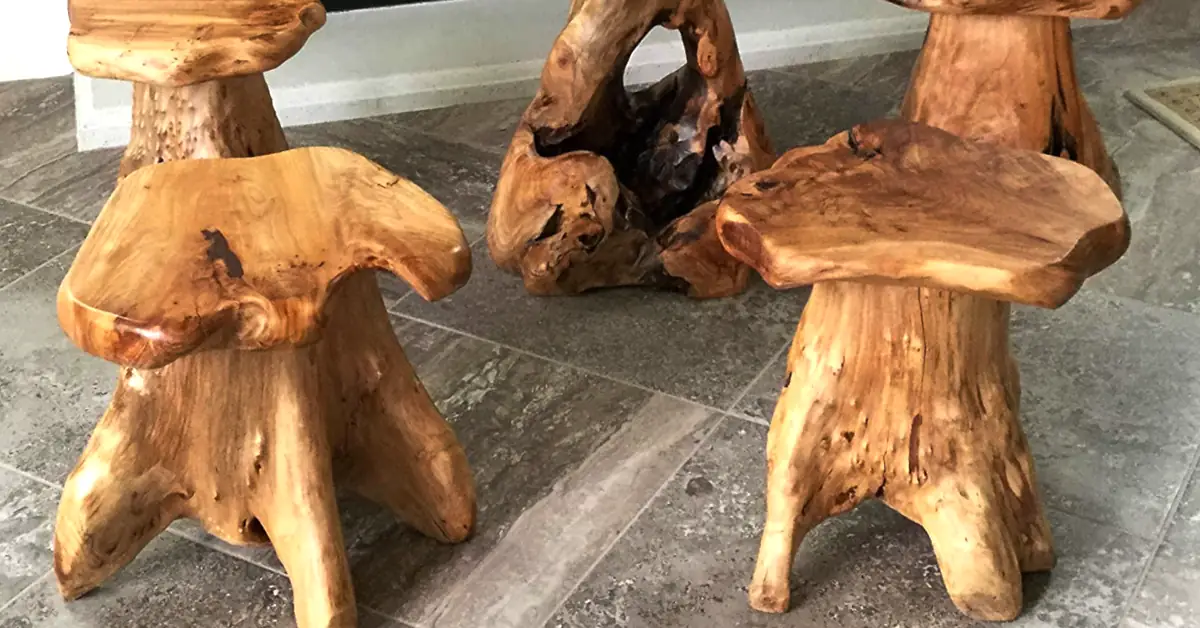 Mushroom Garden Stool Buyers Guide featured - 5 cedar wood Mushroom Garden Stools