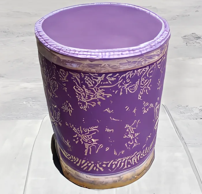 Unique garden stool ideas - purple garden stool