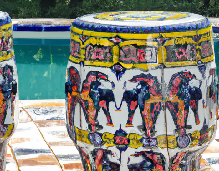 Unique garden stools idea - Talavera garden stool