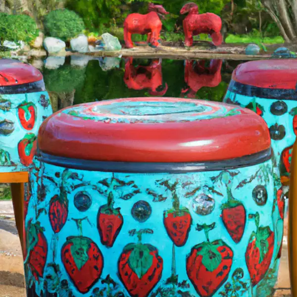 Unique garden stoos idea - strawberry garden stool