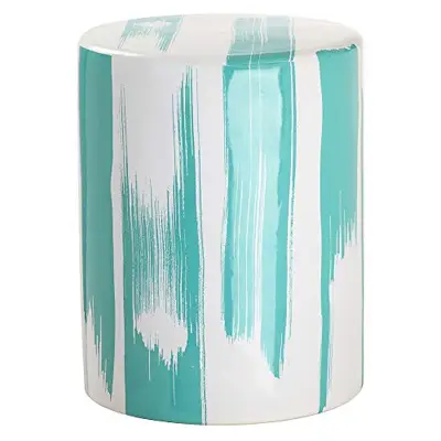 Safavieh Talon Modern Abstract Ceramic Decorative Garden Stool, Blue - blue and white ceramic garden stools - B01N0WHJ3U