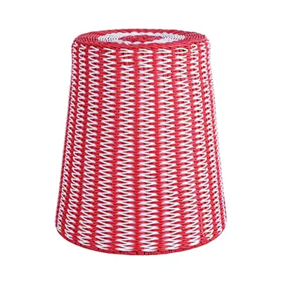 DUSVALLY Wicker Garden Stool Outdoor Wicker Patio Stool,Wicker Accent Side Table Storage Stool Basket,Red Outoor Patio… - garden stools with storage - B0B4NSBRY3