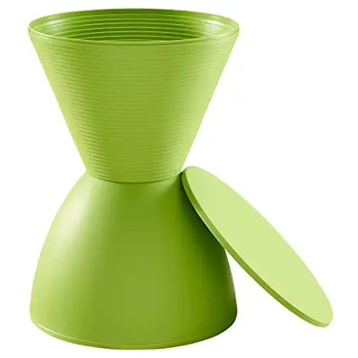 Modway Haste Contemporary Modern Hourglass Accent Stool in Green - lime green garden stools - B014A78MEE