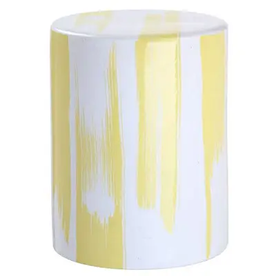 Safavieh Talon Modern Abstract Ceramic Decorative Garden Stool, Yellow - modern garden stools - B079LK7VY6