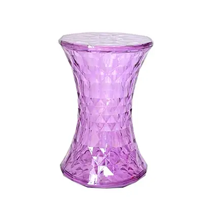 BOOMALTU Clear Chair Foot Stool Mosaic Chairs for Room in Transparent Crystal Decorative Stool for Living Room,Bedroom… - mosaic garden stools - B09DFH8FX8