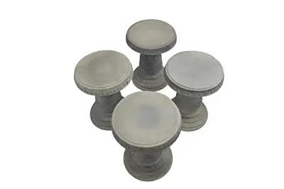 Exaco FM-816 Distressed Sandstone Set of 4 Garten stools - mushroom garden stools - B084R4JRV4