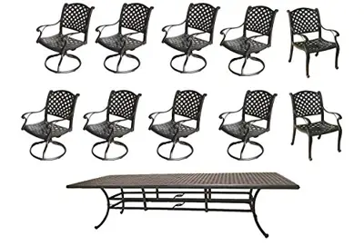 Sunvuepatio 11 Piece Outdoor Dining Set Nassau 46