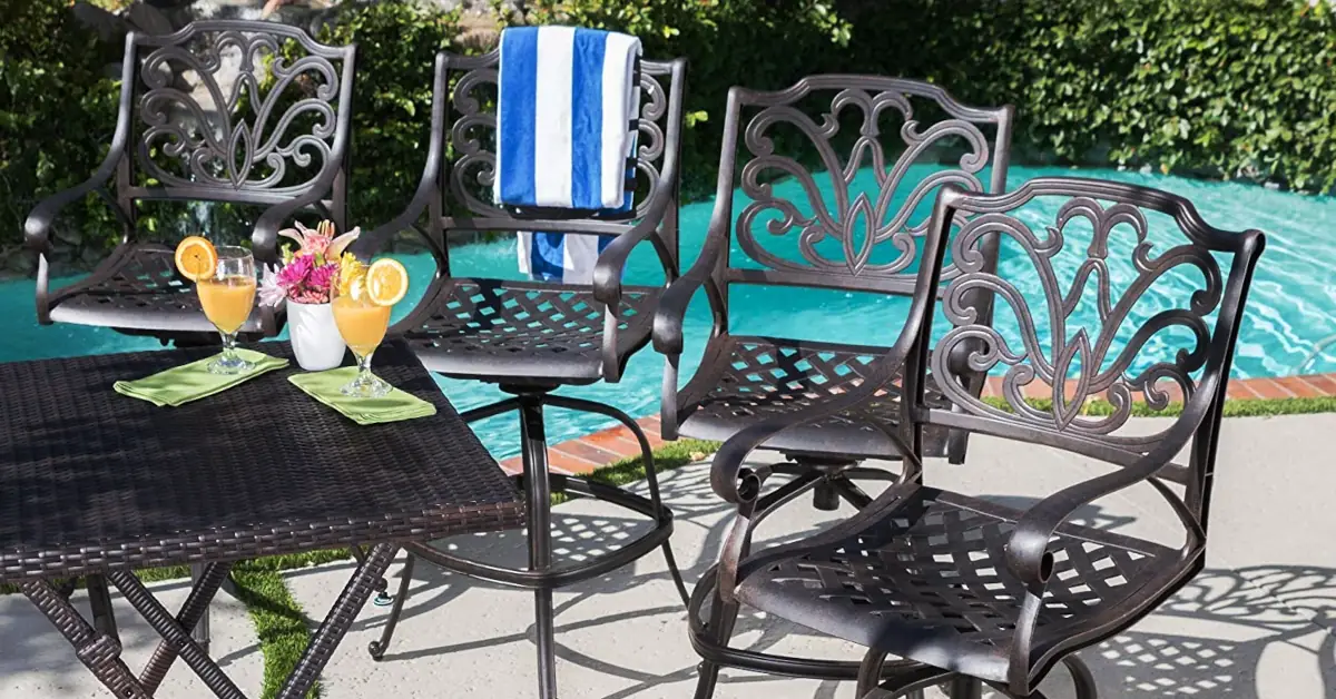 Cast Aluminum Outdoor Swivel Bar Stools Buyers Guide featured