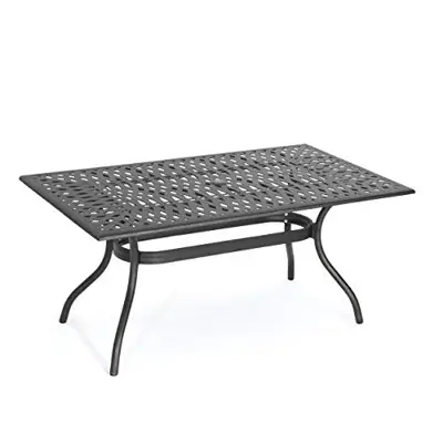 Christopher Knight Home 300672 Augusta Outdoor Cast Aluminum Dining Table | Perfect for Patio | in Shiny Copp, Copper - cast aluminum dining tables for 6 - B0714BT9R8