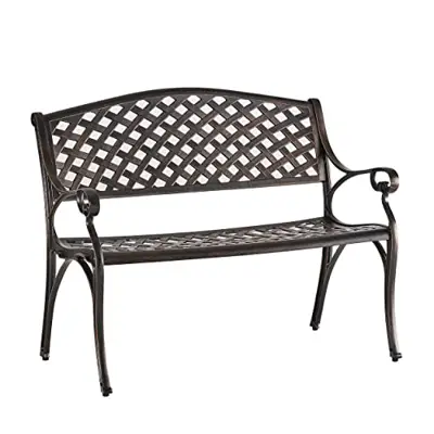 Christopher Knight Home Eastwood Antique Copper Cast Aluminum Bench - cast aluminum garden benches - B003G2ZKWM