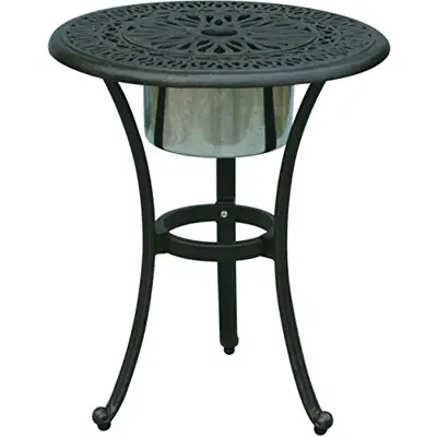 Cast Aluminum Ice Bucket Insert Round End Table 21