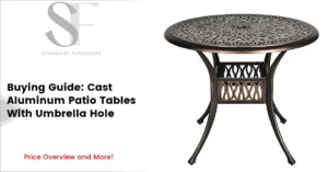 Cast Aluminum Patio Tables With Umbrella Hole Guide