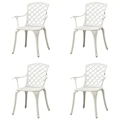 Sywamol Outdoor Chairs,Dining Chairs,Patio Chair,Kitchen Chair for Balcony, Lawn, Garden, Backyard Patio Chairs 4 pcs… - cast aluminum stacking patio chairs - B0BGJ9F68T