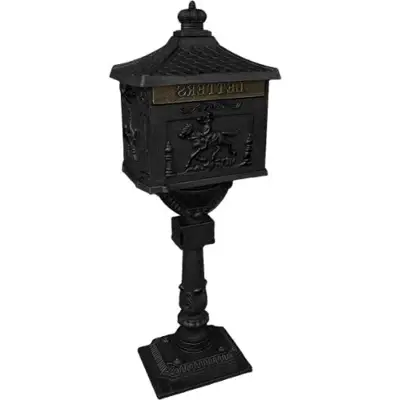 Mail Box Heavy Duty Mailbox Postal Box Security Cast Aluminum Vertical Pedestal - heavy duty cast aluminum mailboxes - B0711SF5GB