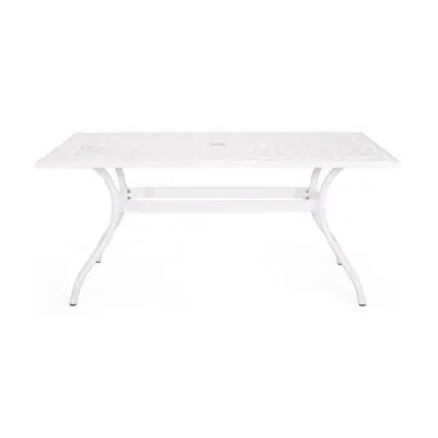 Christopher Knight Home Yamilet Outdoor Dining Table, White - large cast aluminum patio tables - B084SSXC4H