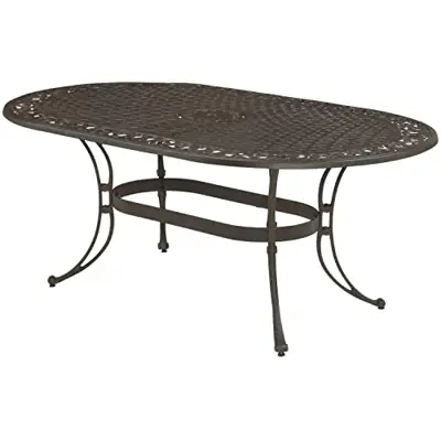 Homestyles Sanibel Black Outdoor Dining Table, Bronze, 72