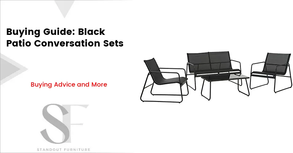 black patio conversation sets featured