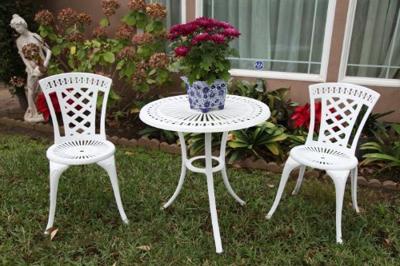 white cast aluminum patio sets - B003Y2DW92